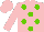 Pink, Light Green spots, Pink sleeves and cap