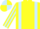 Yellow, light blue braces, striped sleeves, quartered cap