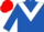 Royal Blue, White chevron, Red cap