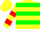 Yellow, Green and White Hoops, Green, White and Red Hoops on Sleeves