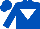 ROYAL BLUE, WHITE inverted triangle