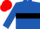 ROYAL BLUE, black hoop & armlet, red cap