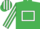 Emerald Green, White hollow box, striped sleeves and cap
