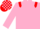 Pink, Red epaulets, check cap