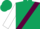 Dark Green, Maroon Sash, White Sleeves