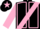 BLACK, pink sash, pink seams on sleeves, pink star on cap