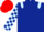 Dark Blue, Light Blue epaulets, checked sleeves, Red cap