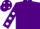Purple, White spots on sleeves and cap