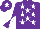 Purple, White stars, diabolo on sleeves and star on cap