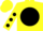 Yellow, Black disc, Yellow sleeves, Black spots
