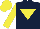Dark Blue, Yellow inverted triangle, sleeves and cap