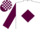 WHITE, maroon diamond & sleeves, maroon & white check cap
