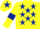 Yellow, Dark Blue stars, armlets and star on cap