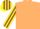 Beige, Yellow and Brown striped sleeves and cap