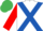 White, Royal Blue cross belts, Red sleeves, Emerald Green cap