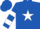ROYAL BLUE, white star, hooped sleeves, royal blue cap