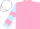 Pink, Light Blue and Pink hooped sleeves, White cap