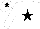 White, Black star and star on cap