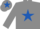 Grey, Royal Blue star and star on cap