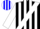 Black, Blue and White Sash, Blue and White Stripes on Sleeves