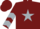 Burgundy, Silver Star, Silver Chevrons on Sleeves, Burgundy Cap