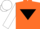 Orange, Black inverted triangle, White sleeves and cap