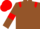 Brown, Red epaulets, armlets and cap