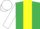 Emerald Green, Yellow stripe, White sleeves and cap