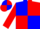 Blue, Red Heart Lock, Blue and Red Quartered Sleeves