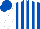 ROYAL BLUE & WHITE STRIPES, white sleeves, royal blue cap