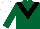 Dark Green, Black chevron, White cap