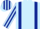 LIGHT BLUE, dark blue braces, striped sleeves & cap