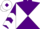 Purple and White diabolo, chevrons on sleeves, White cap, Purple diamond
