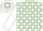 Light Green and White check, White sleeves, hooped cap