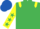Emerald Green, Yellow epaulets, Yellow sleeves, Emerald Green stars, Royal Blue cap