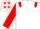 WHITE, red epaulettes & sleeves, white cap, red stars