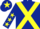 Dark Blue, Yellow cross belts, Dark Blue sleeves, Yellow stars, Dark Blue cap, Yellow star