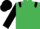 Emerald Green, Black epaulets, sleeves and cap