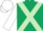 Dark Green, Light Green cross belts, White sleeves and cap