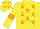 Yellow, Orange stars, armlets and stars on cap