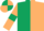 Dark Green and Beige (halved), Beige sleeves, Dark Green armlets, quartered cap