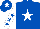 ROYAL BLUE, white star, white sleeves, royal blue stars, royal blue cap, white star