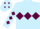 LIGHT BLUE, maroon triple diamond, maroon diamonds on sleeves, light blue cap, maroon diamonds