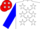 White, Red Circled 'H', White Stars on Blue Sleeves