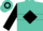 Turquoise, Turquoise 'RPM' on Black Diamond Hoop, Black sleeves