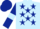 Light Blue, Dark Blue stars, Dark Blue sleeves, Light Blue armlets, Dark Blue cap