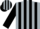 TEAL, Silver 'Trident' & Black Stripes on Slvs