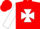Red, White Maltese Cross, White Sleeves, Red Cuffs