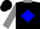 Black, Grey Collar, Grey S on Blue Diamond, Grey Cuffs on Sleeves, Black Cap