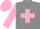 Grey, pink cross sash, pink sleeves, pink cap